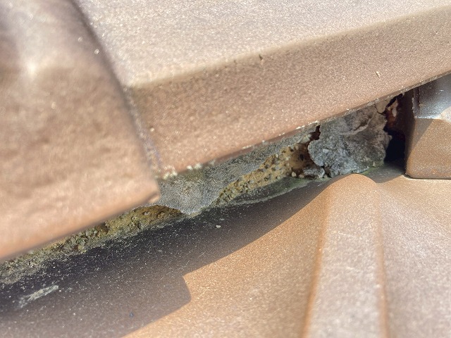 漆喰の劣化確認